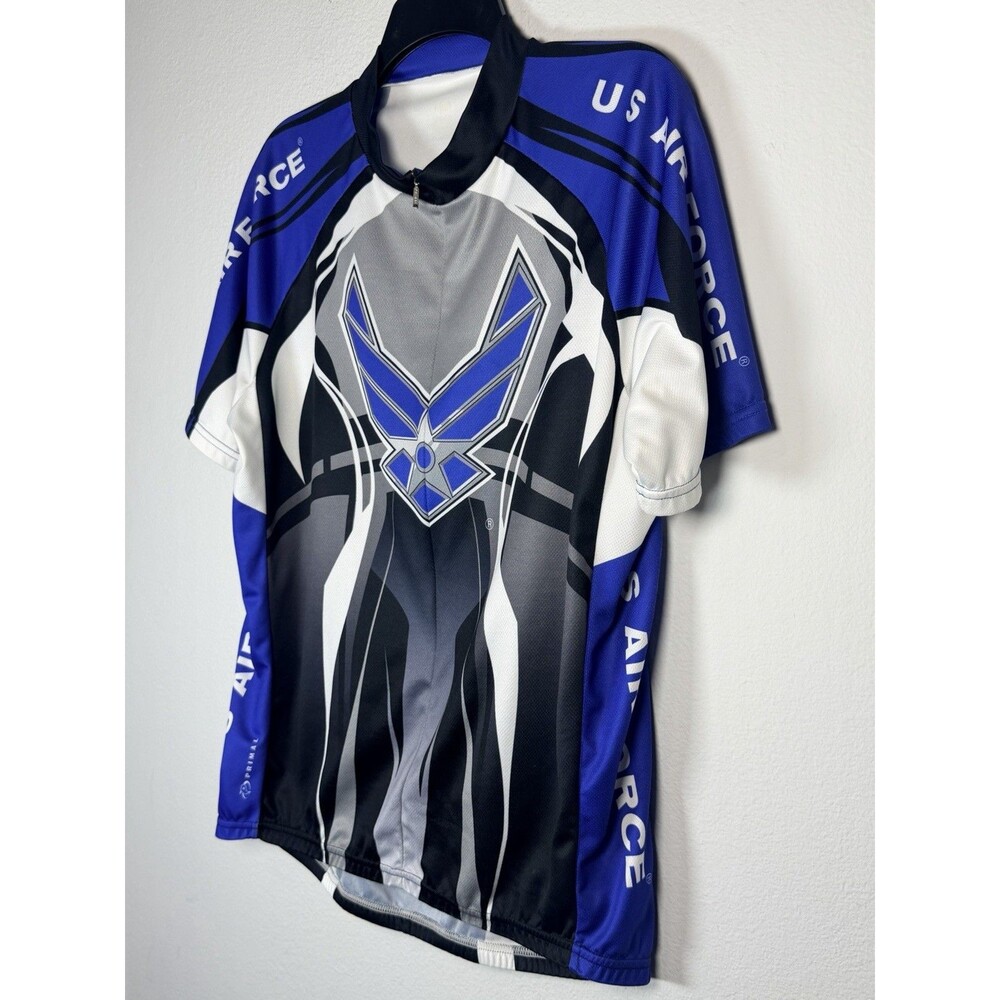 Primal Wear US Air Force Cycling Jersey Men's XL 3/4 Zip Road Bike Shirt Blue - Picture 3 of 9